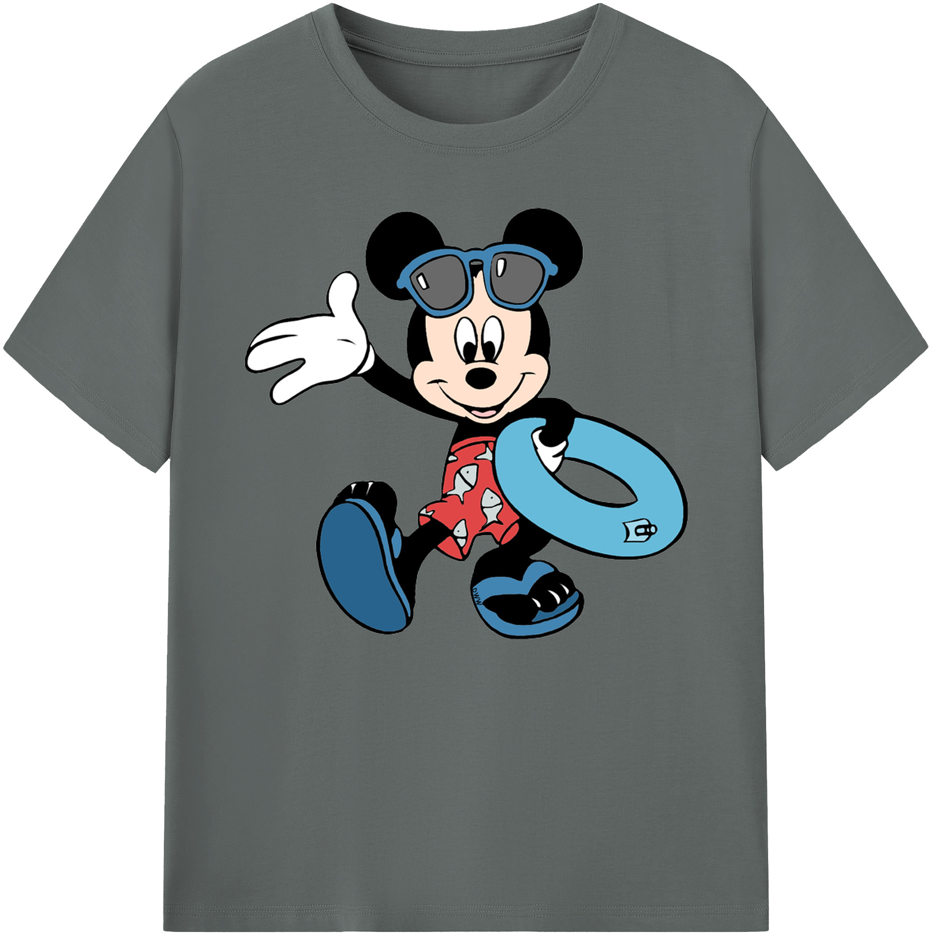 ミッキーマウス Mickey Mouse 綿100％ メンズ半袖Tシャツ｜肌触りやわらか＆通気性